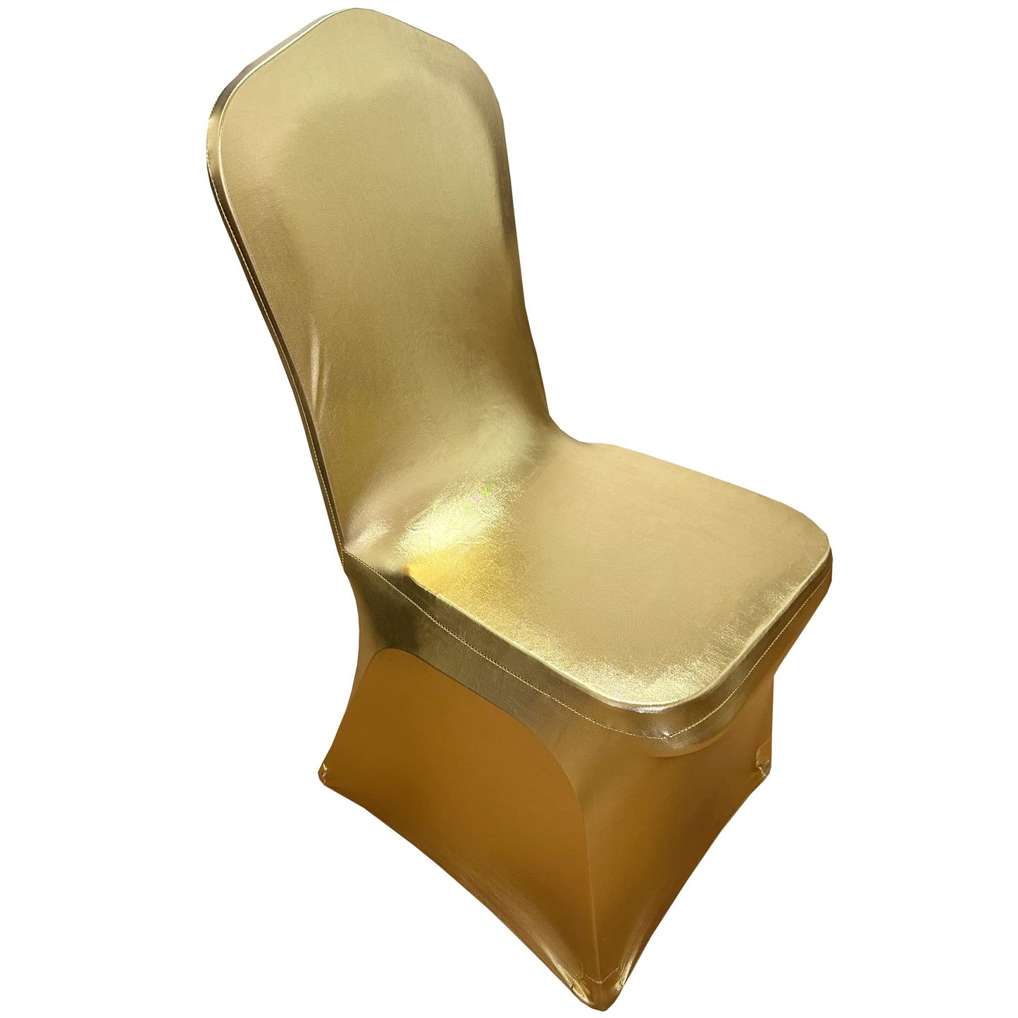 iEventStar Stretch Chair Cover Chair Slipcover Chair Decoration for Wedding Banquet Party (Shiny Gold)