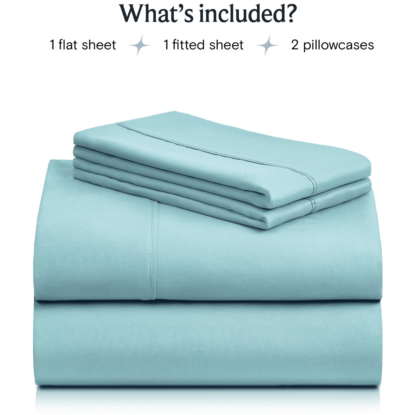LuxClub 4 PC Queen Sheet Set, Queen Size, Deep Pockets 18" Wrinkle Free Cooling Bed Sheets Machine Washable Hotel Bedding Silky Soft - Aqua Queen