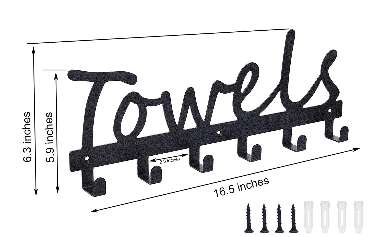 eywlwaar Metal Towel Racks Towel Holder Sandblasted Wall Mount Rustproof and Waterproof for Kitchen Storage Organizer Rack, Bathroom Towels, Robes, Clothing (Style-Towels-3)