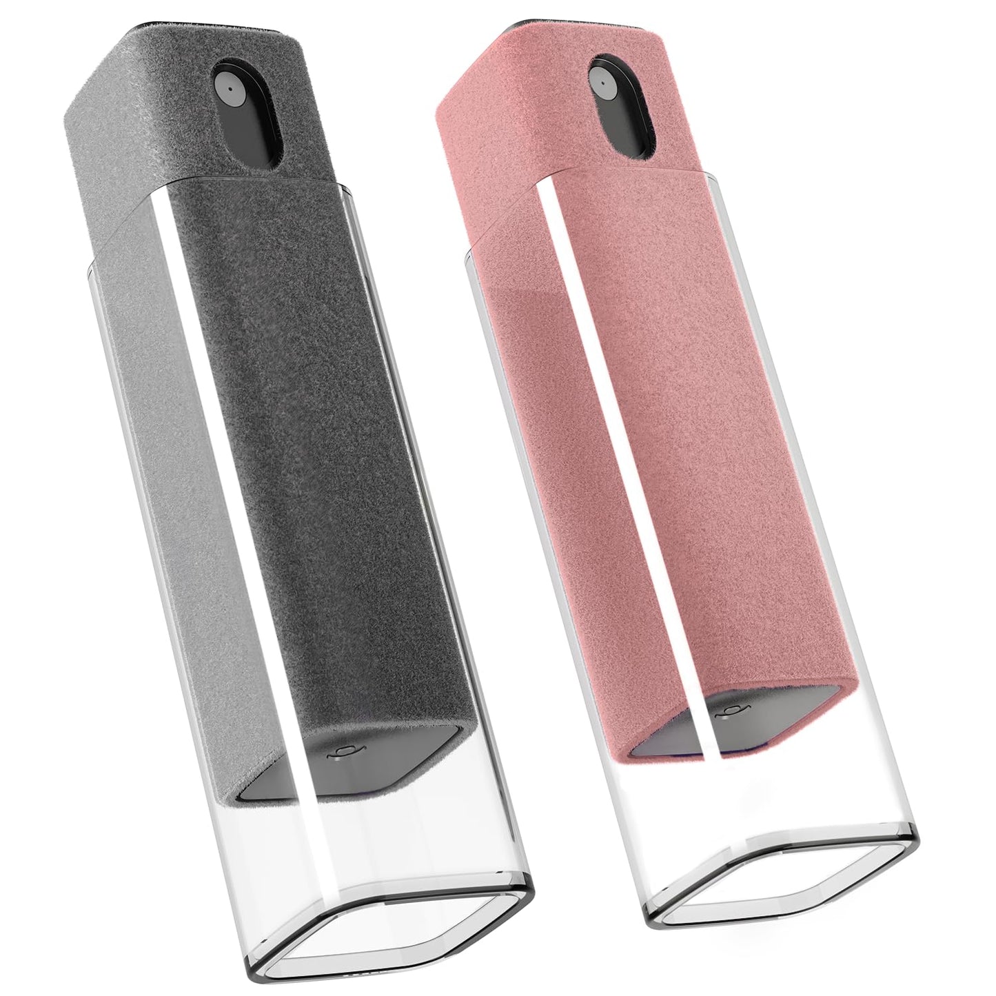 EVEO Screen Cleaner Spray and Wipe - 2-in-1 Car Screen Cleaner & iPhone Cleaner Touchscreen Mist Cleaner for Laptop, Computer, MacBook, iPad and More - Streak-Free Shine -2 Pack (Grey & Rose Gold)