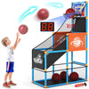 Arcade Basketball Game Set Boy Toys: Indoor Basketball Hoop with 4 Balls Outdoor Sports Toy for Kids 3-12 Years Old Adjustable Height with Air Pump Ideal Easter Birthday Gifts for Boys Girls Teens