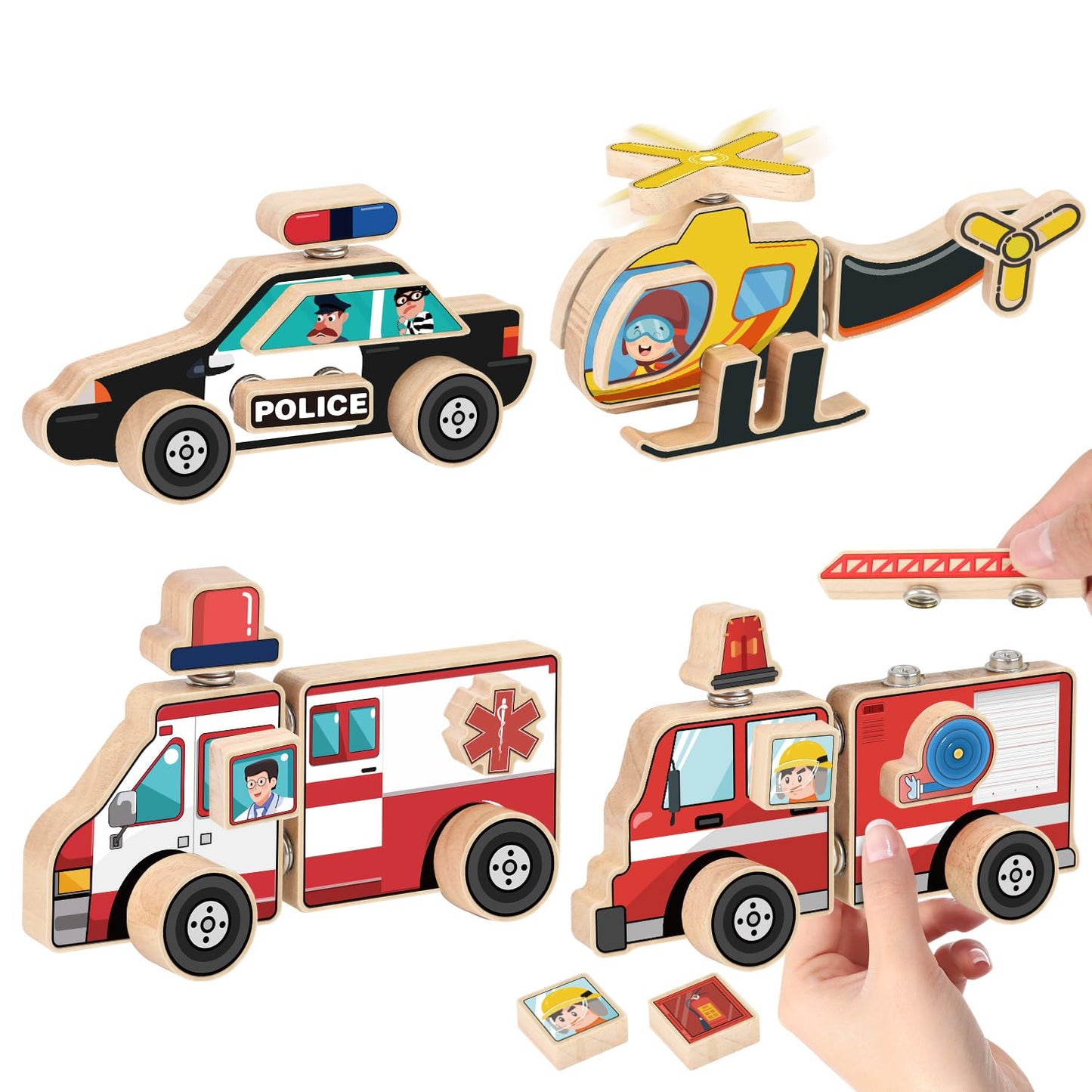 Dinosaur Building Blocks Wooden Dinosaur Toys for Kids 3-5 Years Old Boys and Girls Toddlers Fine Motor Skills Montessori Puzzles Take Apart Building Toys Ages 4-8 Children Educational Birthday Gift