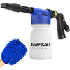 SwiftJet Car Wash Foam Gun + Microfiber Wash Mitt - Car Foam Sprayer - Car Wash Kit - Foam Cannon Garden Hose Sprayer - - Car Accessories for Men - Snow Foam Blaster (Orange Foam Gun with Mitt)