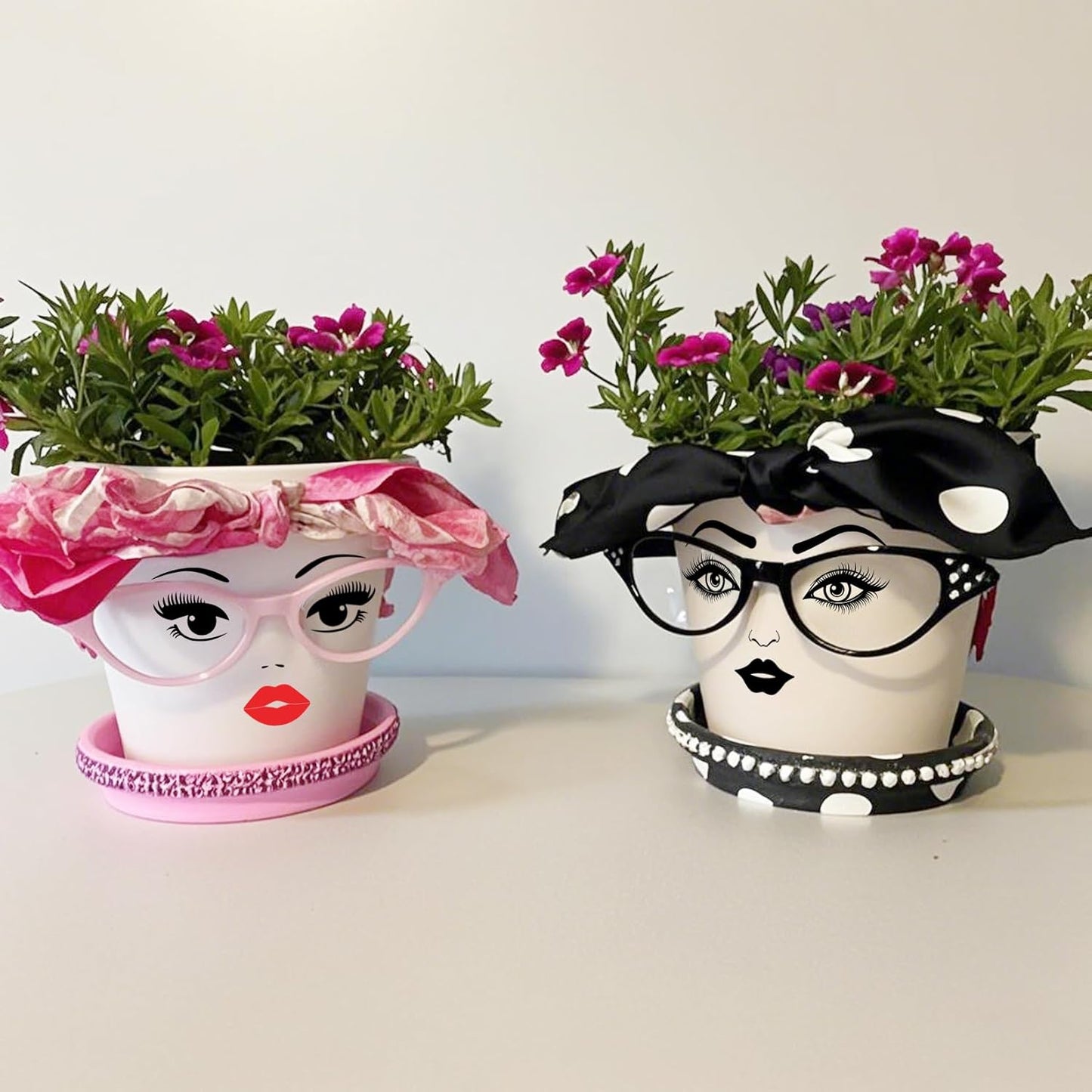 Face Stickers for Crafts Lips Mouth Eyes Eyebrows Nose Decals Make a Face Stickers for Holiday Party Supplies DIY Crafts Flower Pots Decoration(face6)