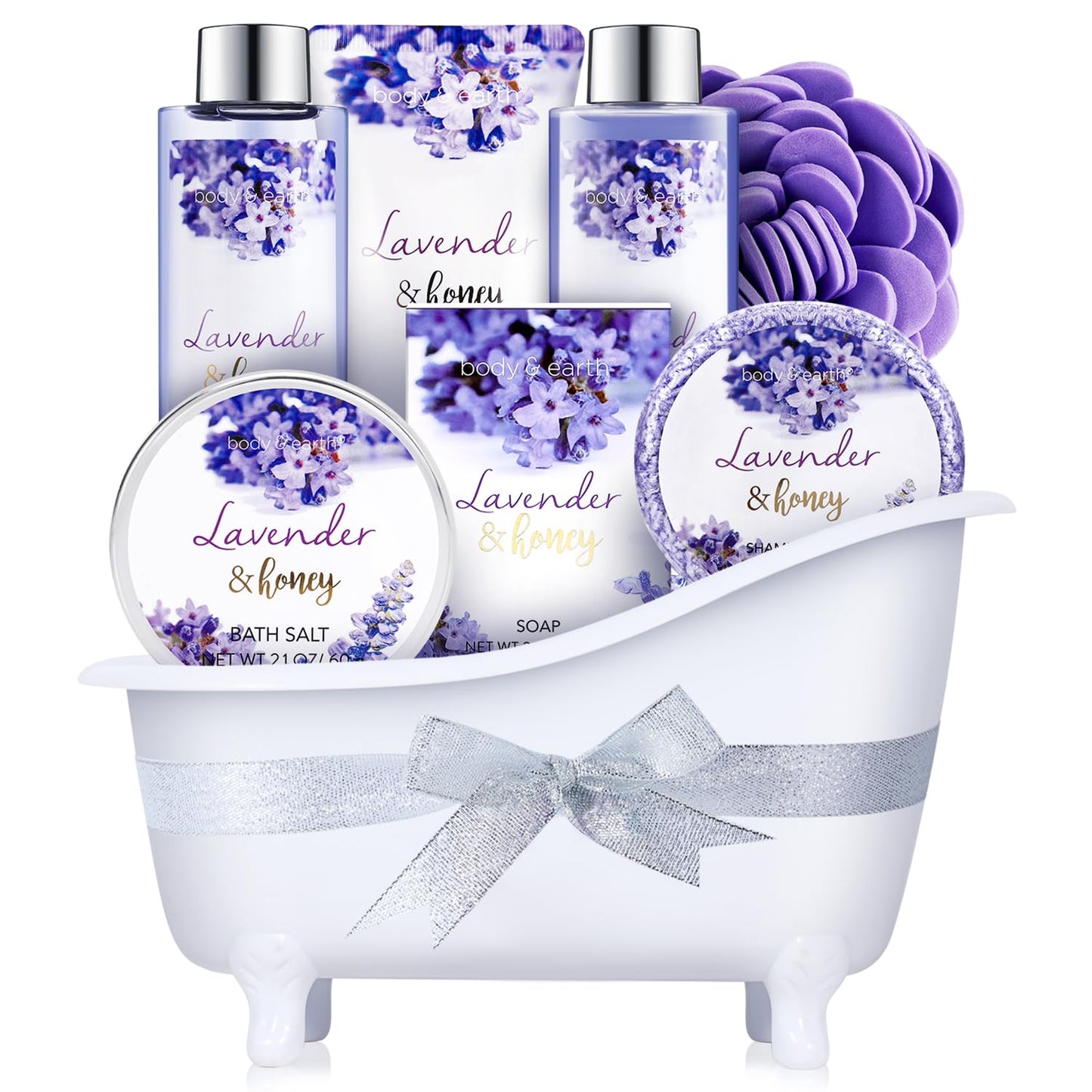 Gift Baskets for Women Body & Earth Bath and Body Gift Set for Her, Cherry Blossom & Jasmine Spa Gifts for Women Mothers Day Gift for Her, Regalos Para Mujer