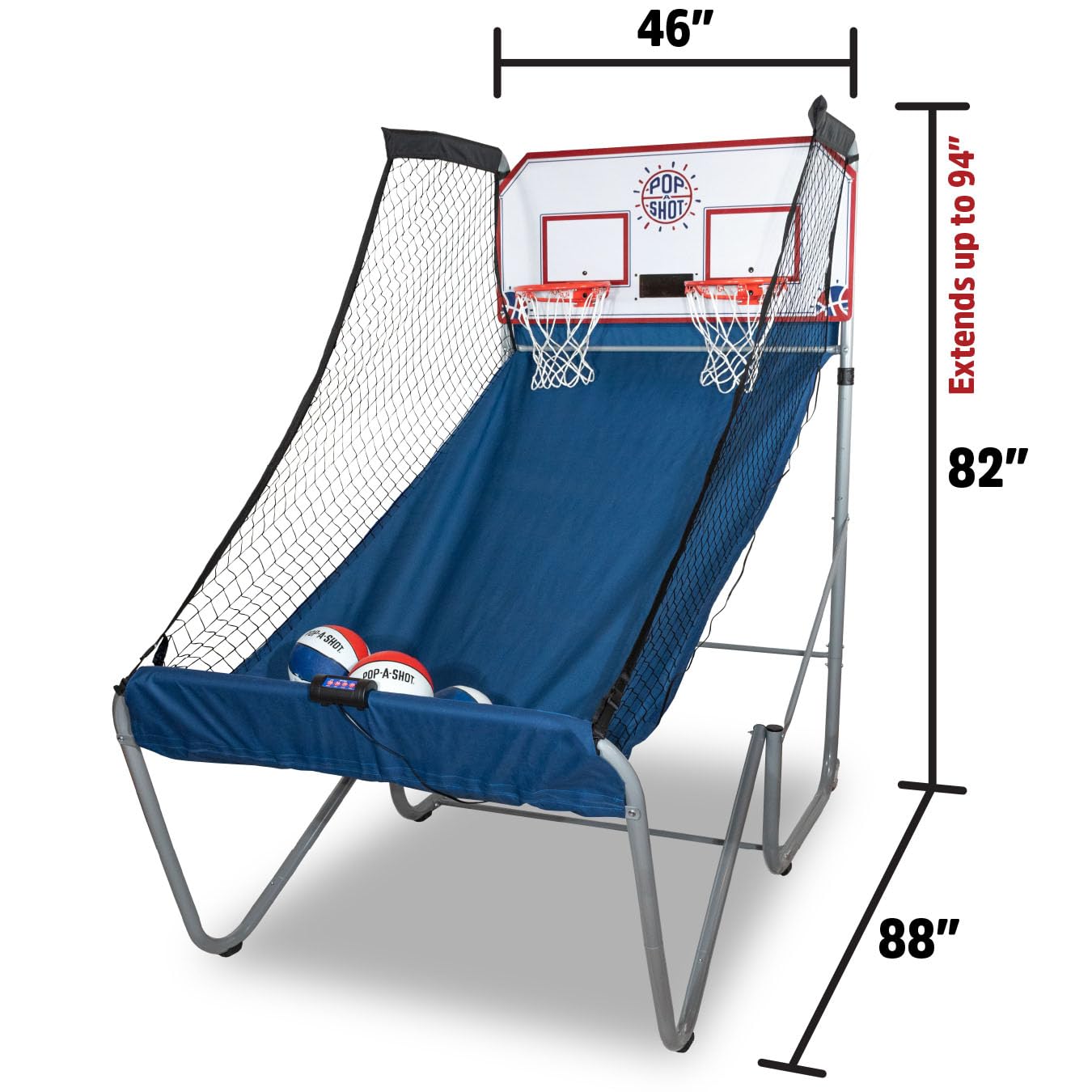 Pop-A-Shot Official Home Dual Shot Basketball Arcade Game - Blue (Blue)