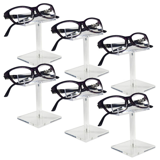 MOOCA 2 Pcs Set, 3 Tier Acrylic Eyewear Display Stand, Sunglasses Rack Holder, Sunglasses Stand, Eyewear Organizer for Eyeglasses, 5 in H