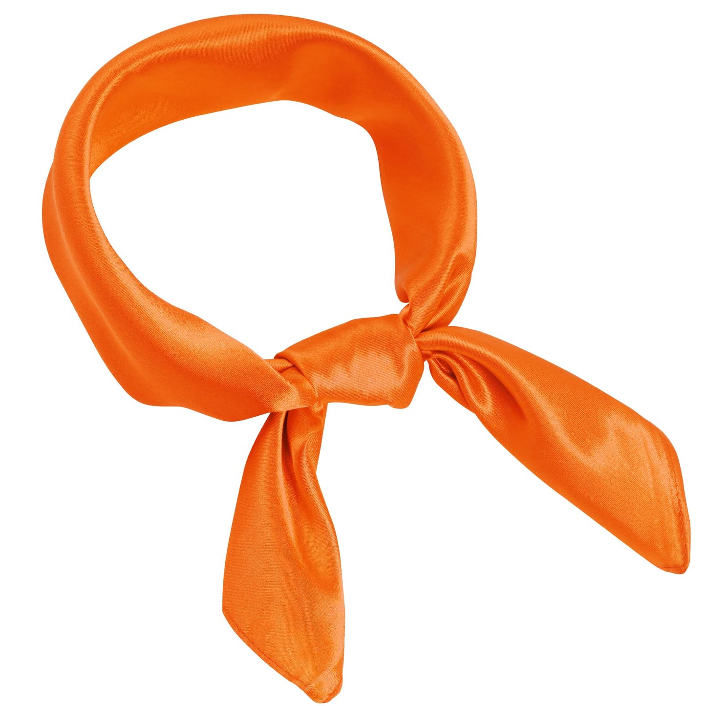 Chiffon Scarf Square Ribbon Neck Scarf Satin Scarf Handkerchief for Halloween Retro Women Girls Costume Accessory