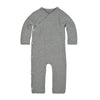 Burt's Bees Baby 'baby-boys' Romper Jumpsuit, 100% Organic Cotton One-piece Coverall and Toddler Footie, Heather Grey Quilted Kimono, 3-6 Months US