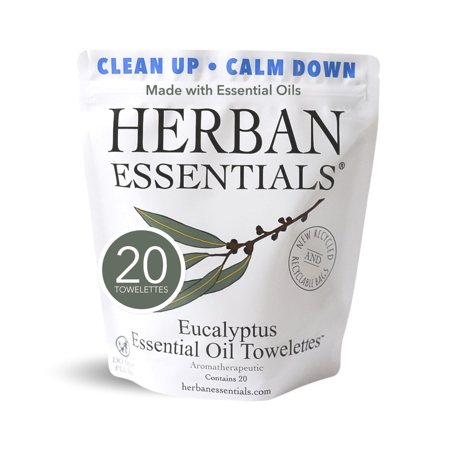 Herban Essentials - Assorted Wipes & Towelettes - Essential Oil Wipes for Hands, Face and Body - Travel Size Essentials and Toiletries - Natural, Individually Wrapped, Disposable and Moist (20 count)