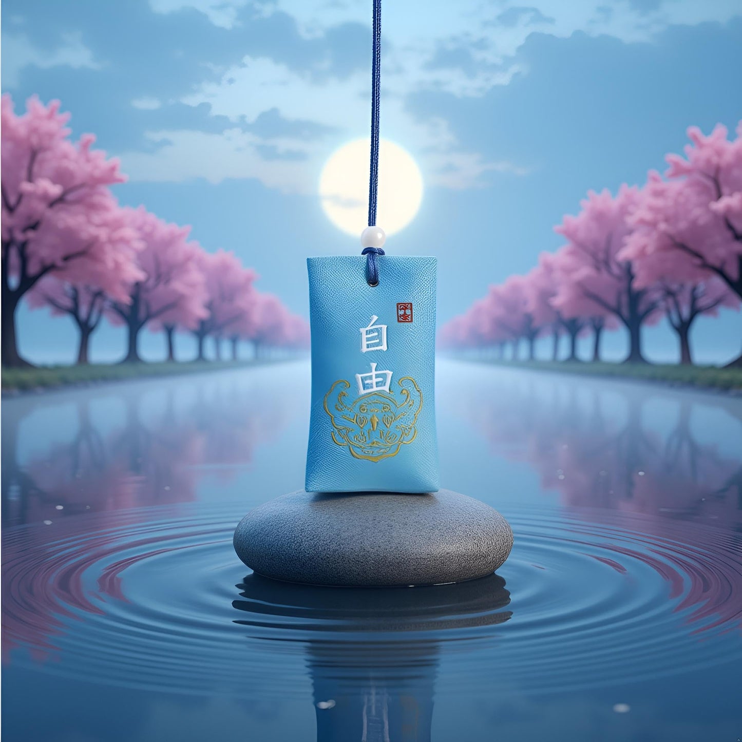 Blue Spiritual Salts Pouchs with Sachet, Buddhist Spirituals Salt Pouch Necklace, Lucky Bag, Classical Talisman from China Salt and Salt Substitutes