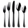 41-Piece Black Matte Silverware Set with Drawer Organizer, SANLUNS Stainless Steel Flatware Cutlery for 8 Utensil Set for Home Restaurant, Tableware Includes Knife Fork Spoon Set Dishwasher Safe