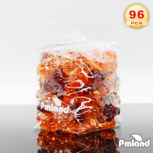 PMLAND Autumn Acrylic 3 Color Assorted Mini Pumpkin Ornaments and Table Scatter - 90+ Pieces for Halloween Thanksgiving Fall Harvest Festival Holiday Party Events Home Decor -1 Pound Package