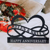 Wedding Gifts for Couples 2025,Infinity Signs with Couple Name, Personalized Valentine'S Day Engagement Gifts, Gifts for Newlyweds, Anniversary Wedding Gift for Couple,Metal Name Signs Personalized(A)