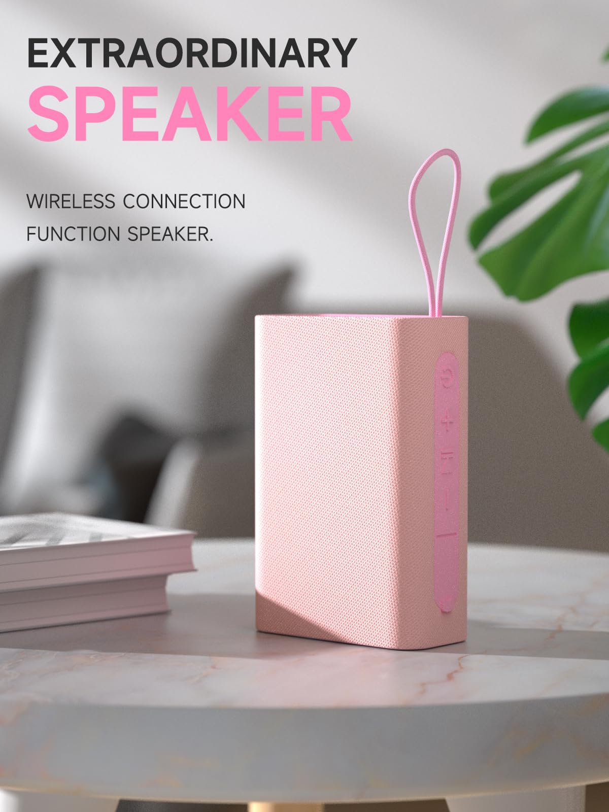 PEICHENG Speaker, Portable Wireless Bluetooth Speakers, Waterproof Loud Stereo Sound with RGB Lights TWS Paire Long Playtime for Home/Party/Outdoor, Electronic Gadgets(1PCS, Pink)