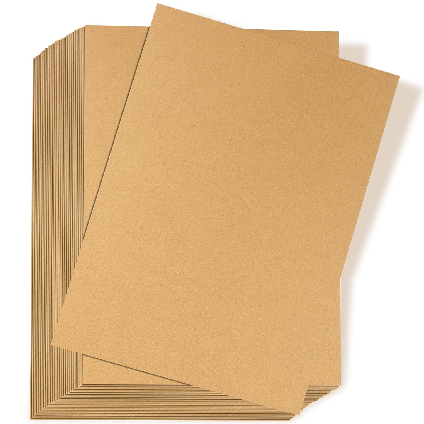 50 Pack Corrugated Cardboard Sheets Flat Cardboard Inserts Flat Squares Separators for Art Projects DIY Crafts Supplies(5 x 7 Inch,Brown)