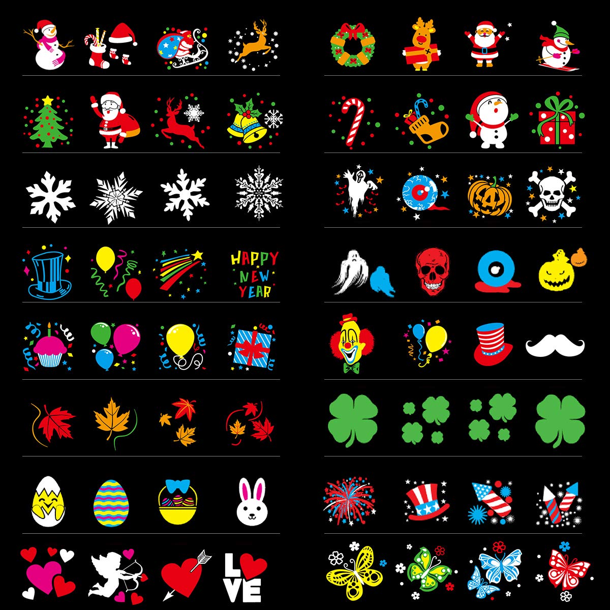 Christmas Lights Projector,Waterproof IP65 Indoor Motion Remote Control 10W LED Projector, 16 Slides Holiday Light Party Outdoor Garden House Apartment Kids Room Night Light