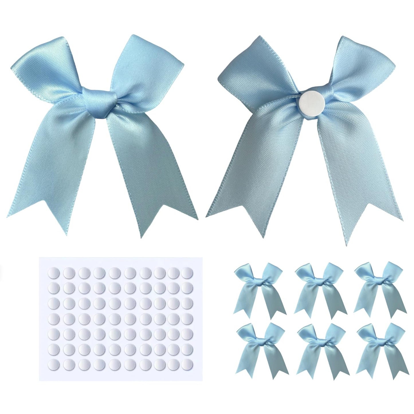 3.3" Gift Wrap Bows, 60pcs Versatile Bulk Satin Ribbon Bows(Red Pink Purple) for Gift Wrapping, Treat Bags, Holiday Gifts, Home Decor, Weddings Xmas Decorations, Party Supplies, DIY Crafts