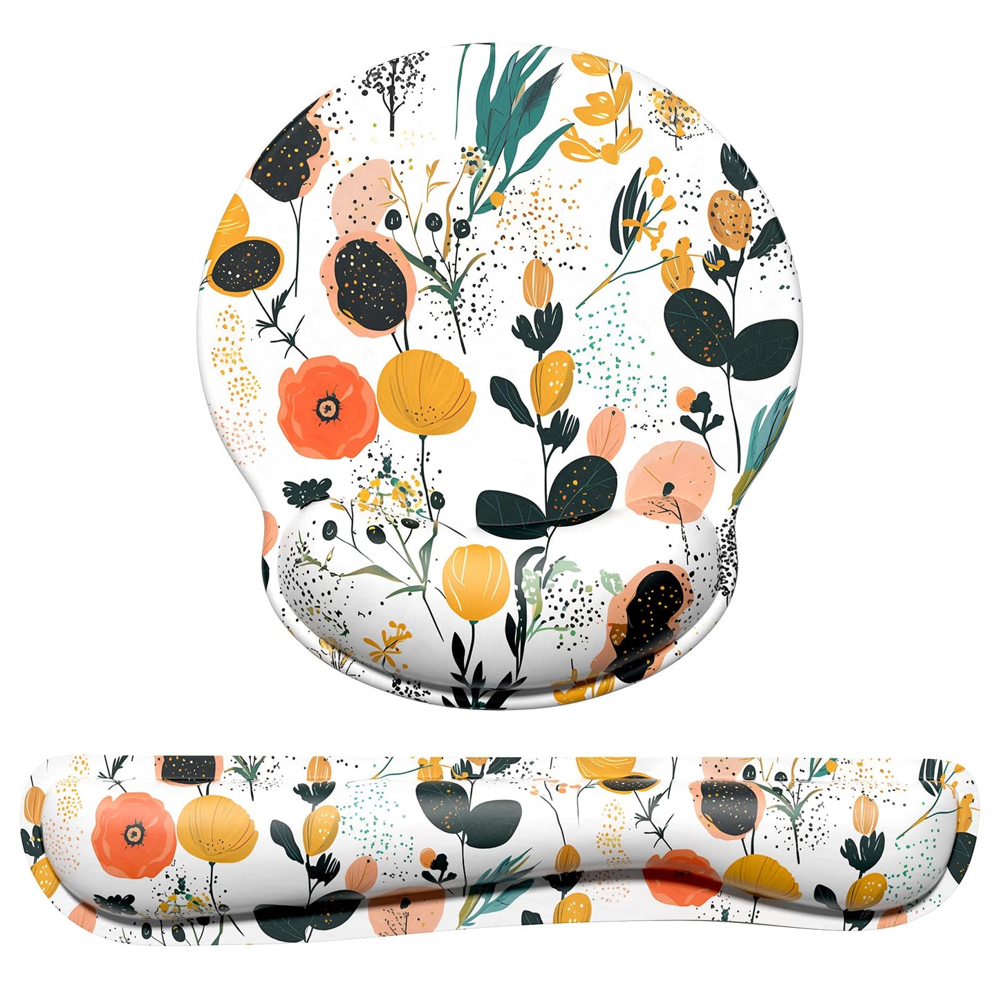 Dapesuom Keyboard Wrist Rest and Mouse Pad with Wrist Support, Cute Memory Foam Cushion for Keyboard and Mouse Set, Ergonomic Desktop Pad Rests with Non Slip Base for Easy Typing & Pain Relief, Pink