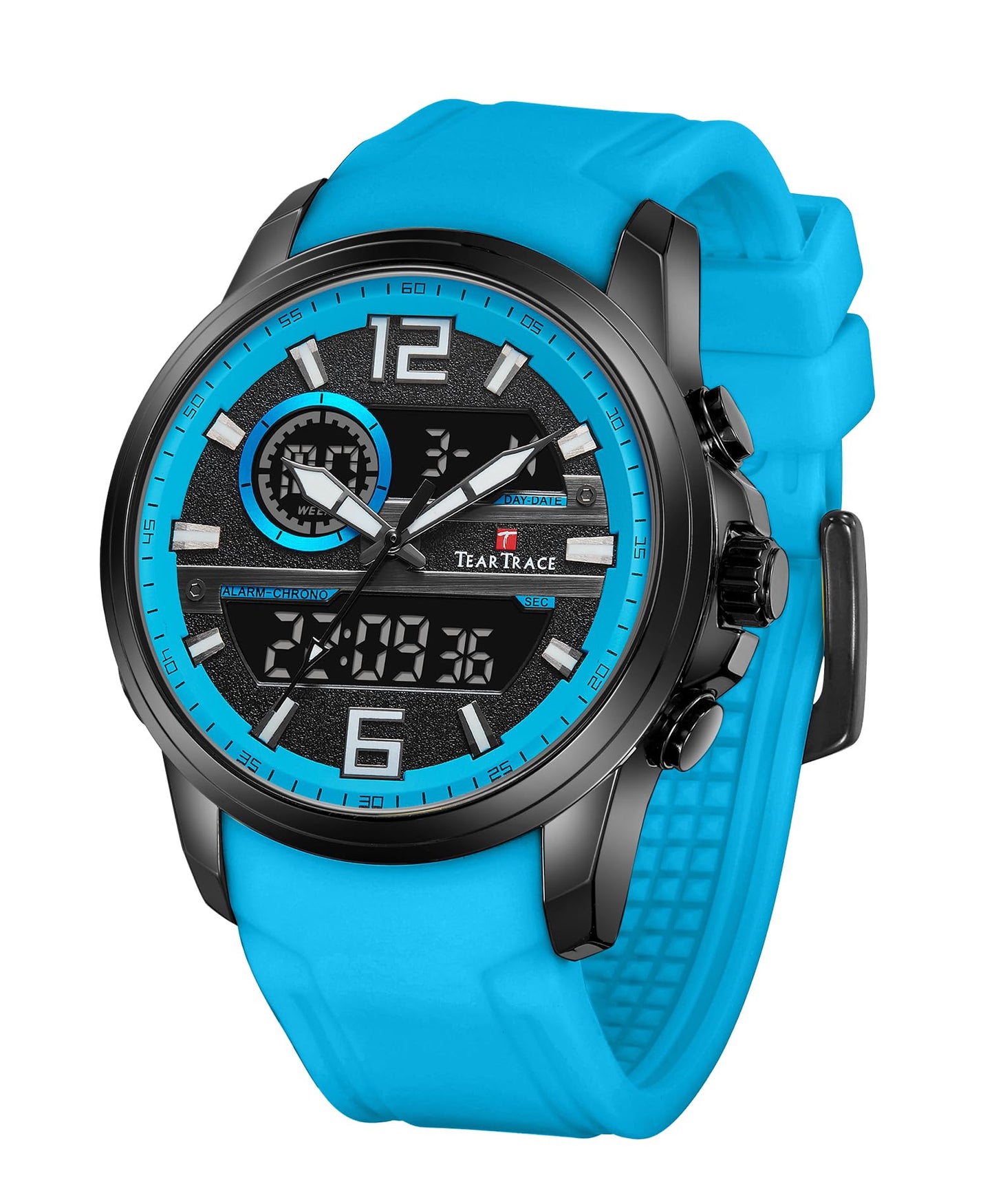 TEARTRACE Digital Watches for Men Military Sport Chronograph Luminous Analog Quartz Men Watches 3ATM Waterproof Sport Wrist Watch Christmas Gift for Husband Father