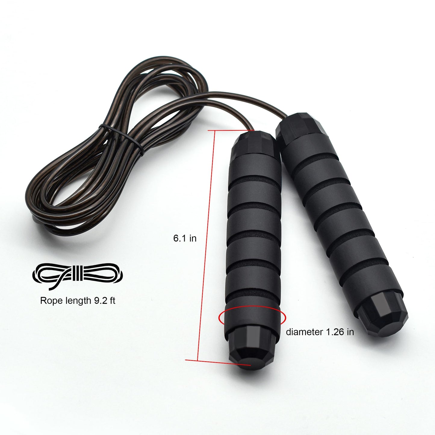 BOOMIBOO Jump Rope, Adjustable Jump Ropes,Skipping Rope Tangle-Free Rapid Speed with Ball Bearings for Women Men Kids,Exercise & Slim Body Jumprope at Home School Gym