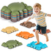 TOPNEW Toddler Stepping Stones for Kids, 6pcs Non-Slip Balance Stepping Stones for Promoting Children's Coordination Skills, Indoor & Outdoor Sensory Toys Obstacle Course for Kids Age 3 4 5 6 7+