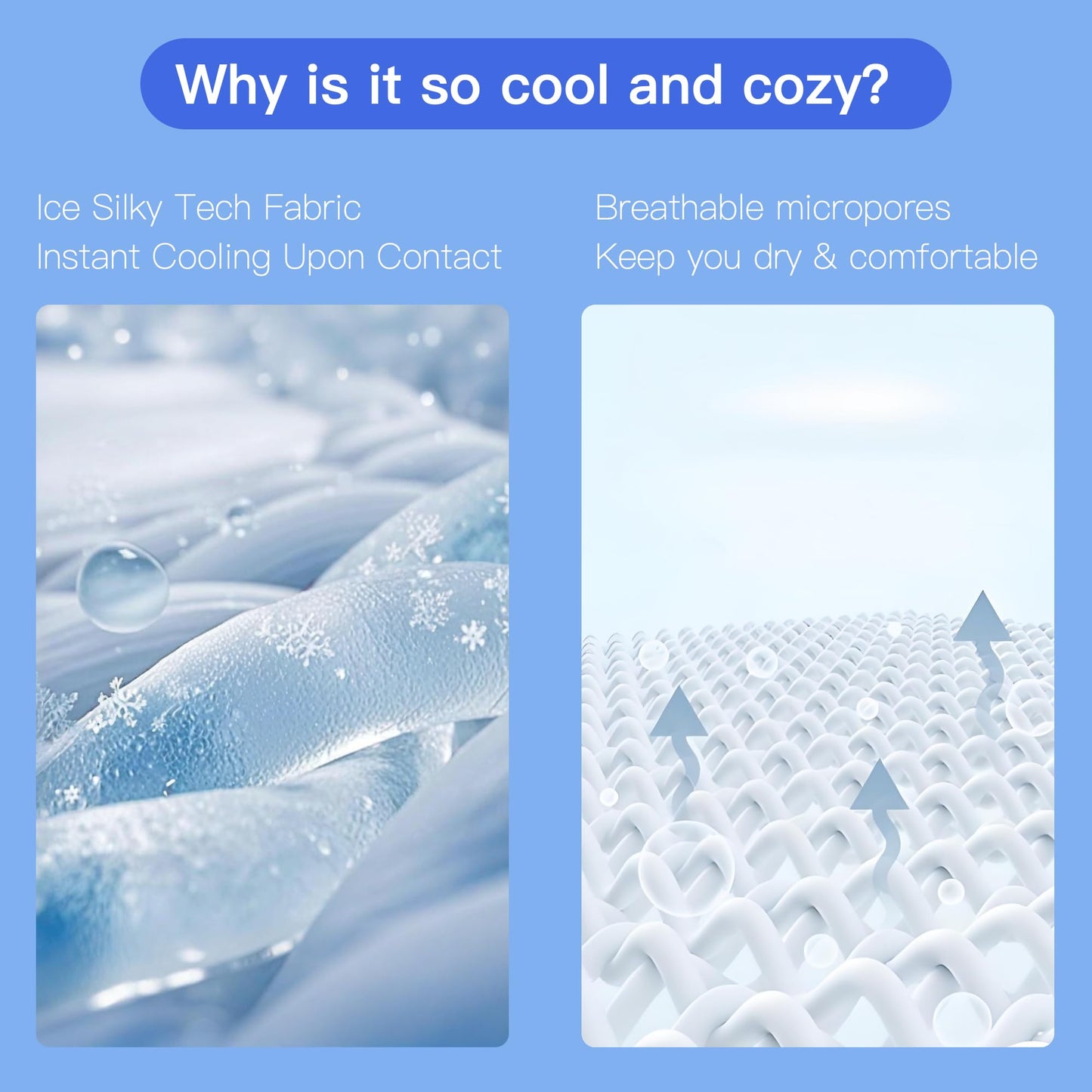 DouxDosy Cooling Blanket for Hot Sleepers - Summer Blanket Thin Lightweight for Bed, Q-Max>0.4, Breathable, Double-Sided, Absorbs Heat to Keep Body Cool from Night Sweats, 90"x90" Queen Size, Grey