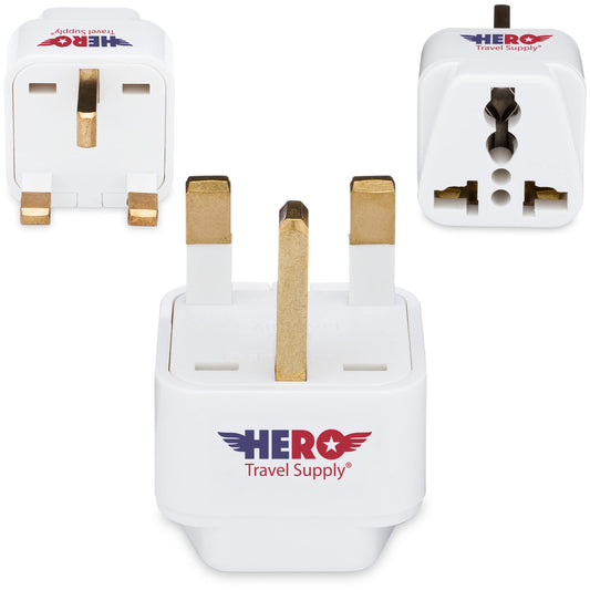 Hero Universal Travel Adapter (USB-C & 1 USB-A Port) Power Plug for US Europe France UK Ireland Thailand NZ Australia 100+ Countries (1-Pack)