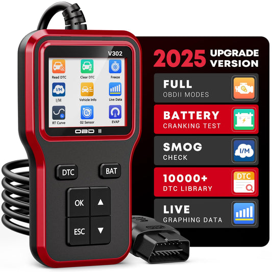 Obd2 Scanner with Battery Tester Enhanced fixd car Diagnostic Tool Code Reader for Cars and Trucks Check Engine Light Reader Clears Vehicle Error Codes for All OBD II Since 1996