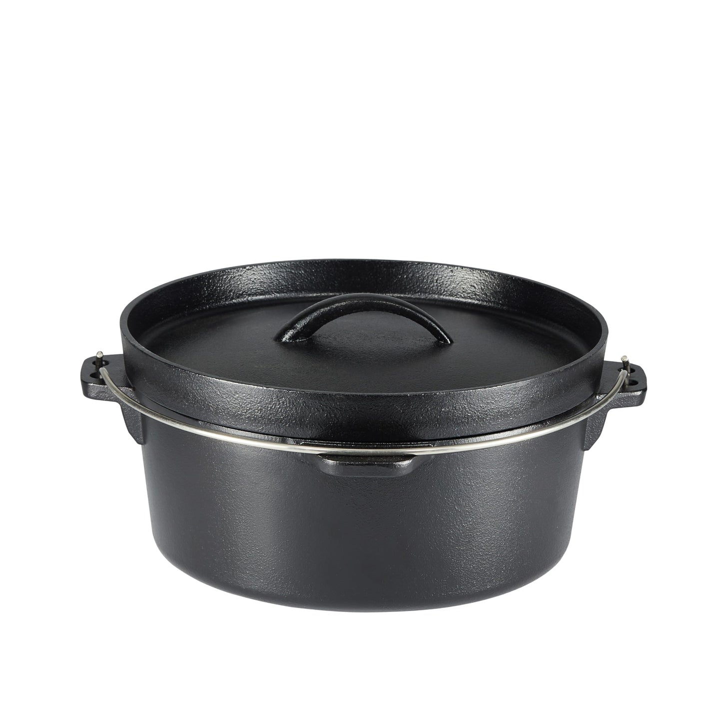 Amazon Basics Pre-Seasoned Cast Iron 5 Pieces Kitchen Pots and Pans Cookware Set, Black, 14.17 x 12.2 x 10.63 in