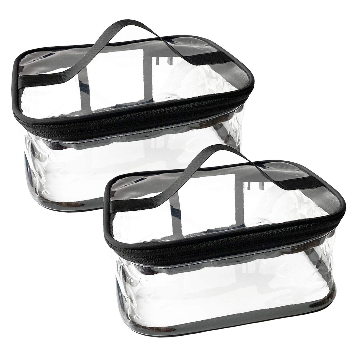 Toiletry Bag Makeup Cosmetic Clear Bag Portable Waterproof Transparent Travel Storage Pink