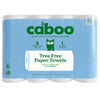 Caboo Tree Free Paper Towels, 6 Rolls, Eco Friendly, Earth Friendly, Sustainable Kitchen Paper Towels with Strong 2 Ply Sheets