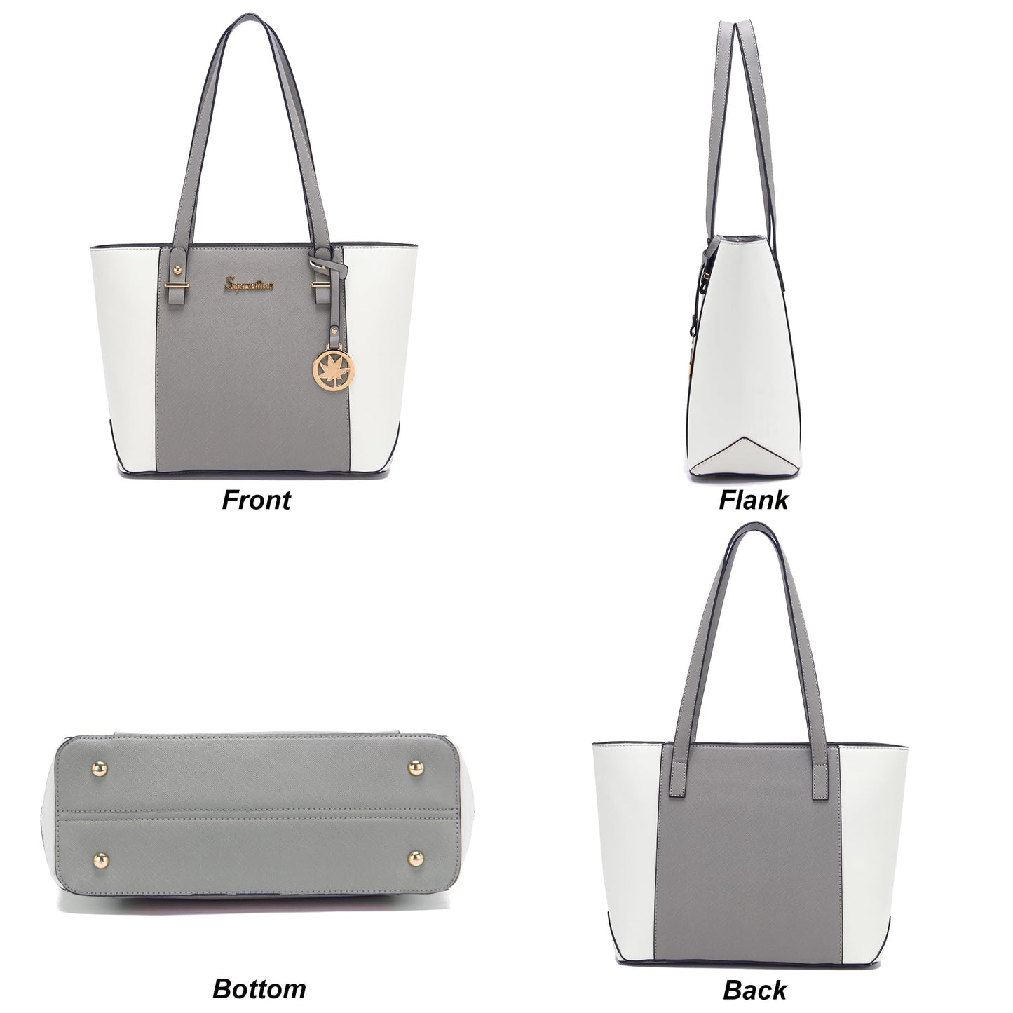 Soperwillton Handbags and Purses for Women Shoulder Tote Bags Top Handle Satchel Purse Set 5pcs