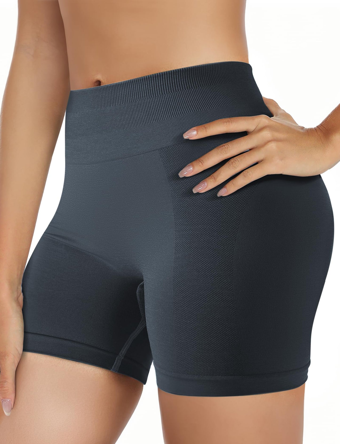 Gym Shorts Women Seamless Scrunch Butt Booty Lifting Workout Shorts High-Waisted Stretchy Yoga Leggings Athletic Shorts Pants for Squat Proof Contour Fitness Sport Running Biker Active Deep Grey
