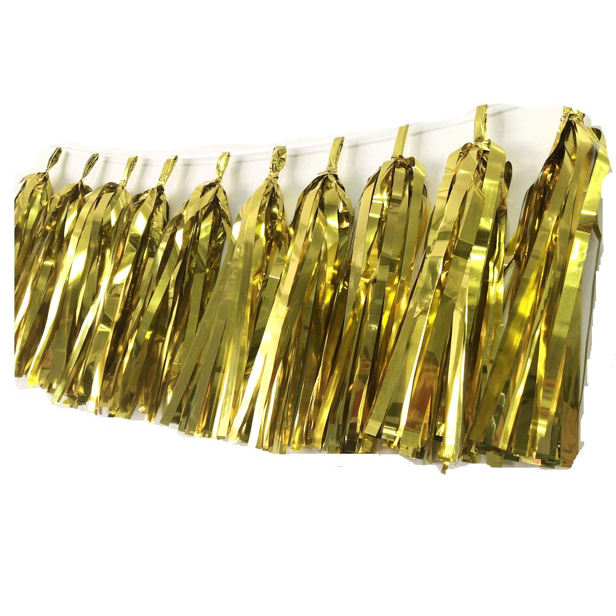 Tissue Paper Tassels Paper Tassels Garland Banner Table Decor Party Tassels Banner Wedding Birthday Baby Shower Nursey Party Decorations Supplies (20, Gold)