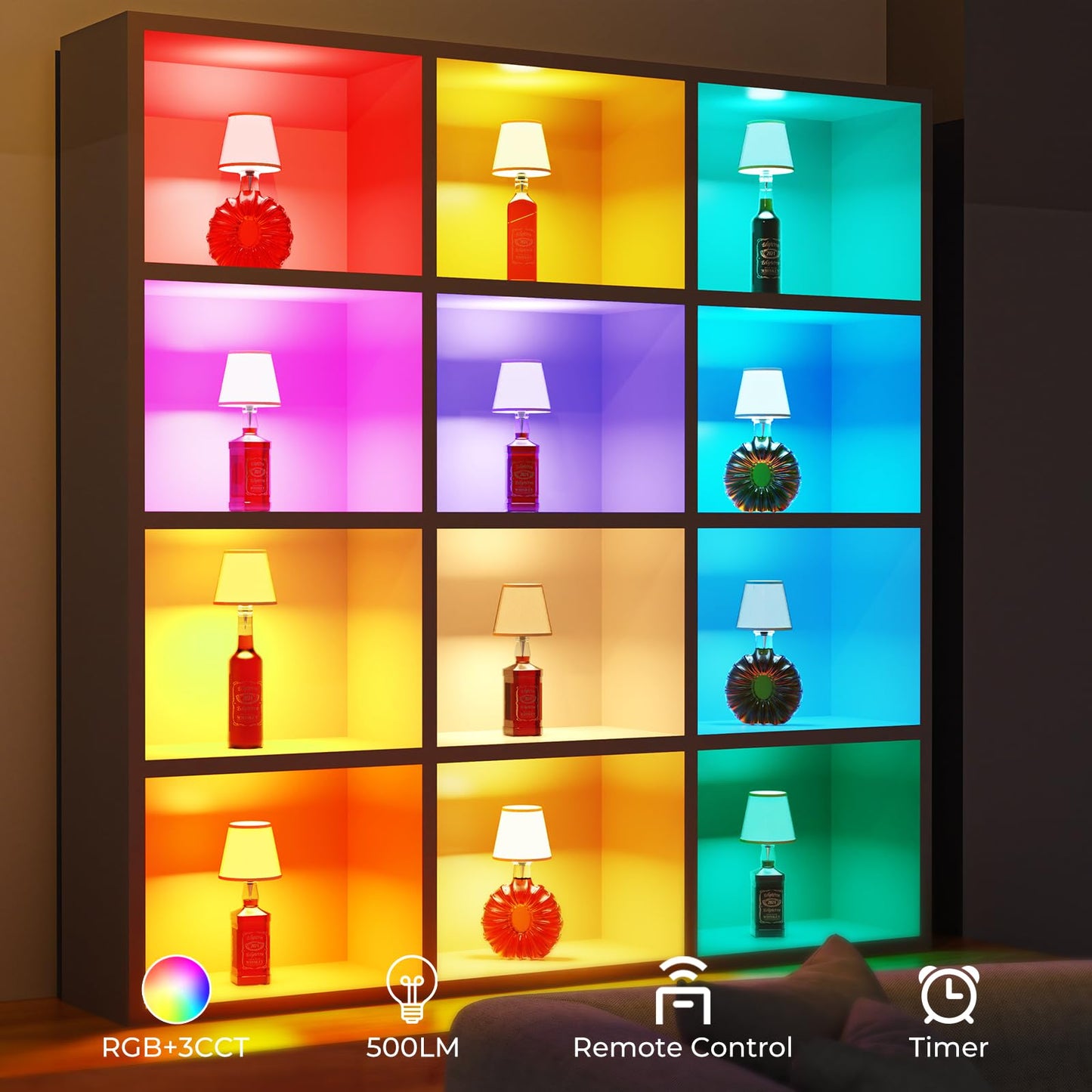 Eclipterra Cordless LED Bottle Lamp 5000mAh Battery Portable Wireless Table Lamp Wine Bottle Lamp for Indoor Outdoor Dining Bedroom with Remote (White, 1 Pack)