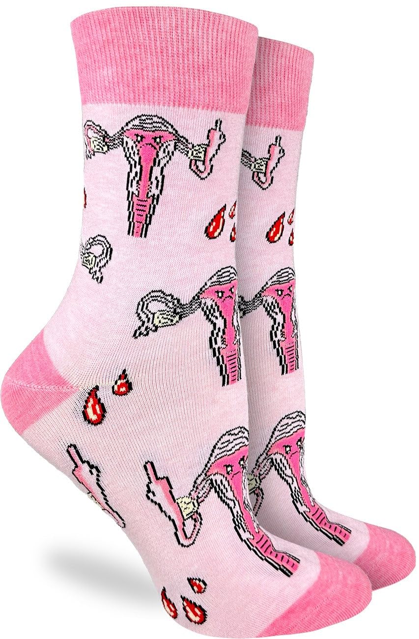 Good Luck Sock Women's F@*% Off Uteruses Socks, Adult, Shoe Size 5-9
