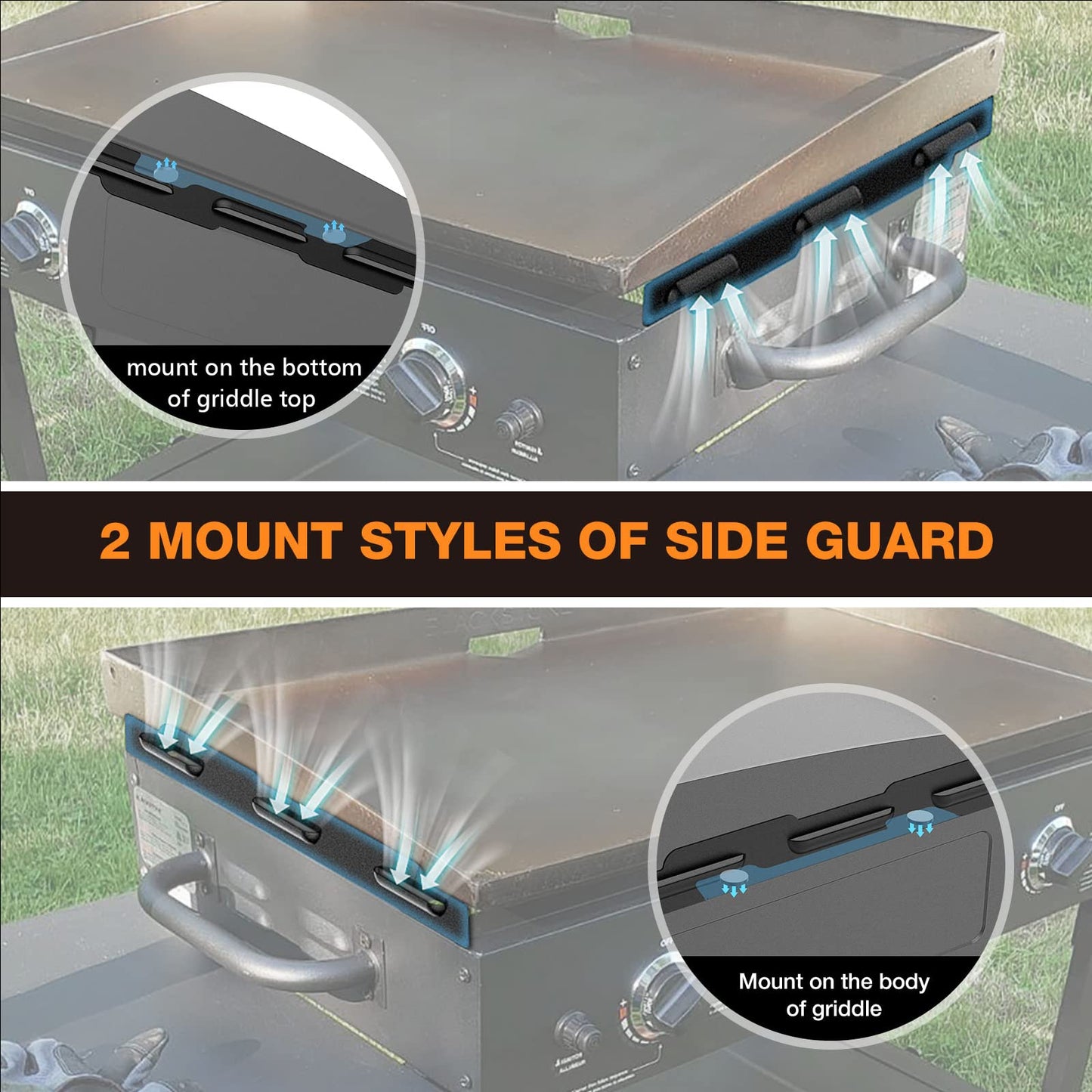 Upgraded Wind Guards for Blackstone 36” Griddle, Blackstone Griddle Accessories Fit for Black stone Grill, 5015 Magnetic Stainless Steel Wind Screens Protect Flame Hold Heat, Compatible with Hood