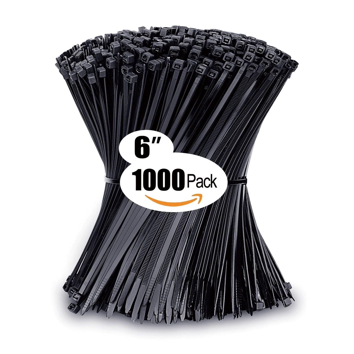 Zip Ties Assorted Sizes(4”+6”+8”+12”), 400 Pack, Black Cable Ties, UV Resistant Wire Ties by ANOSON