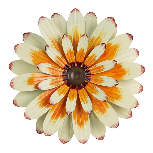 YEAHOME Metal Flower Wall Decor, 16" Wall Art Hanging Decorations for Home Bathroom, Bedroom, Living Room, Office, Boho Art, Indoor Outdoor Decorations Patio Garden Decor