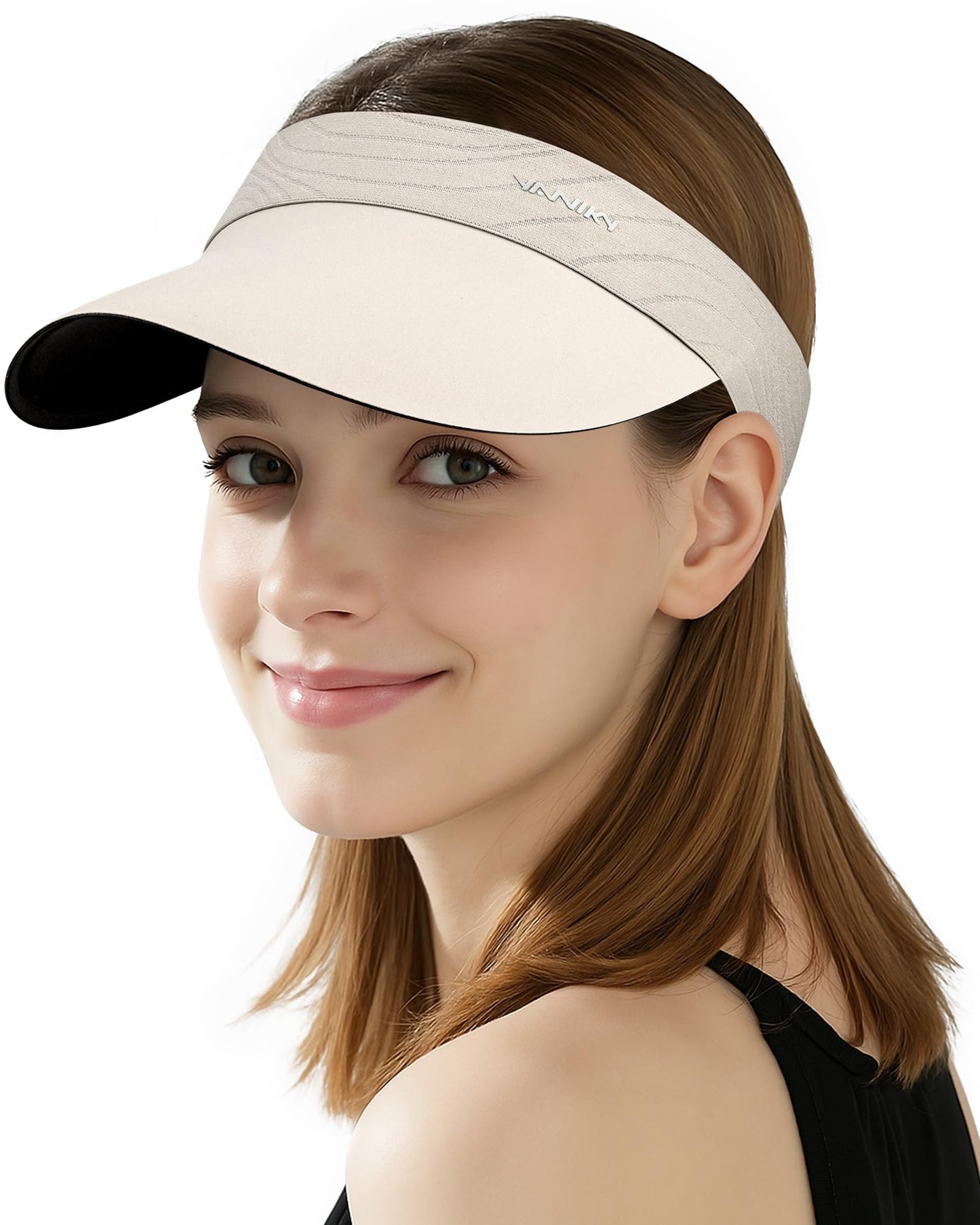Sun Visor Hat for Women,UPF50+ Seamless Sun Hats Men Women Lightweight Sports Cap Stretchy Ponytail Hat for Outdoor