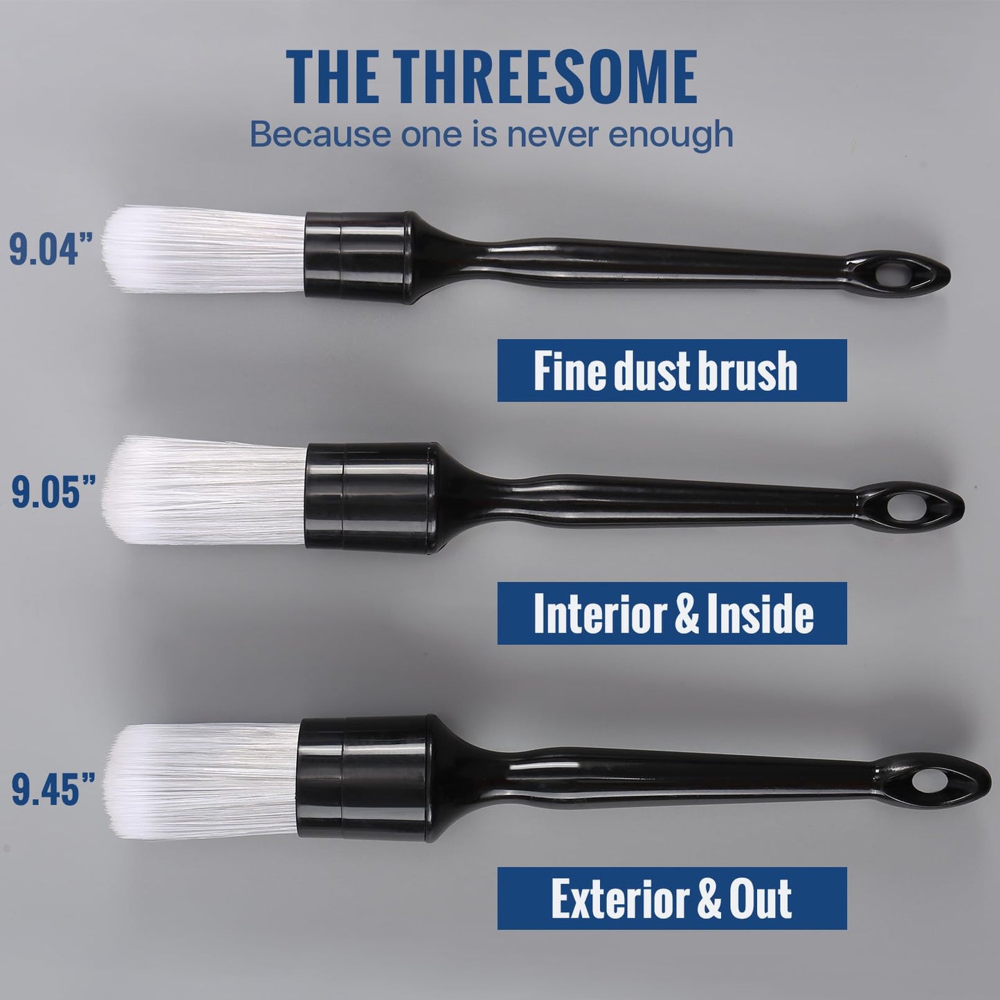 Birbenben Car Exterior and Interior Detail Brushes, Scratch Free Auto Cleaning Brush Kit, Soft Synthetic Bristles Detailing Brush, Car Care Cleaner Duster Supplies Set for Vehicles Wheels, Vent