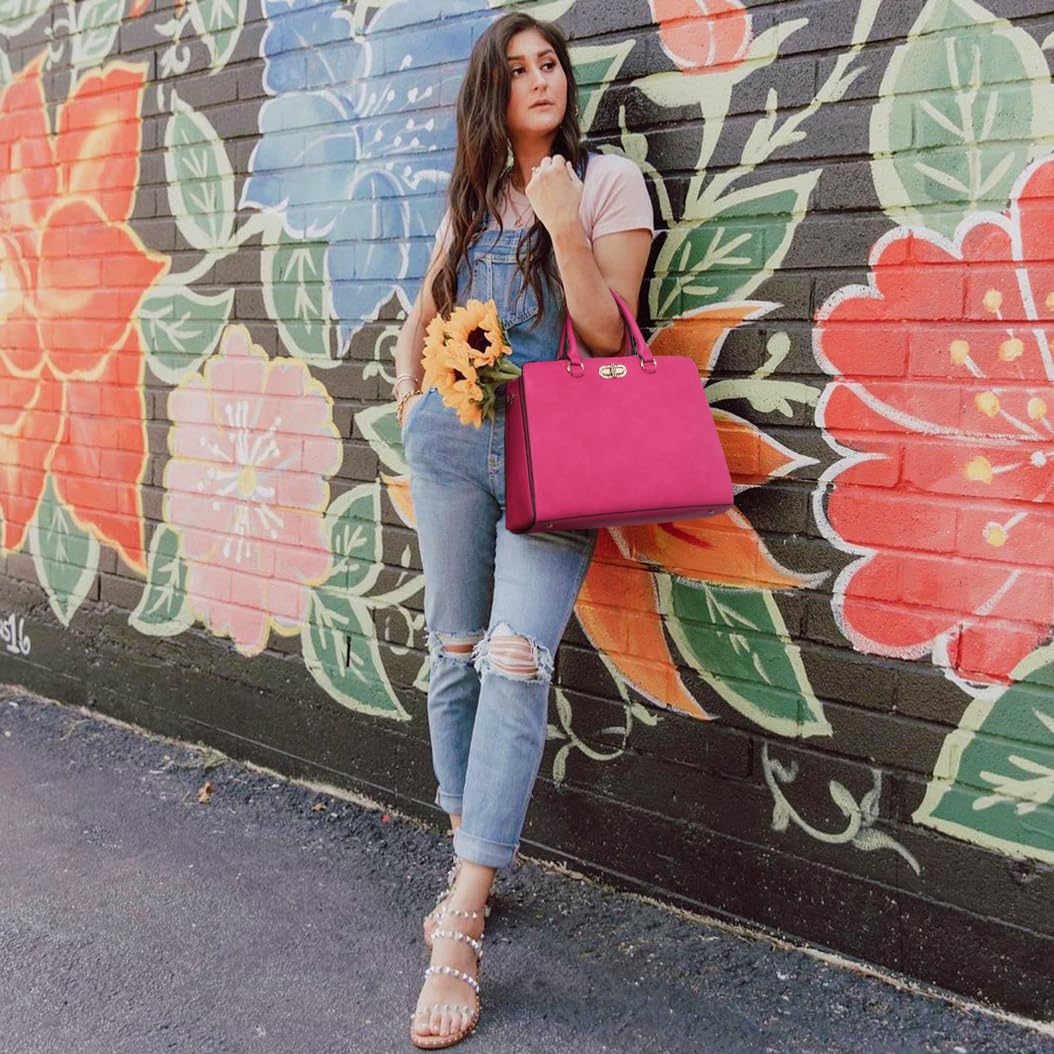 Dasein Women Handbags Purses Ladies Work Purse Satchel Tote Top Handle Shoulder Bags with Matching Clutch