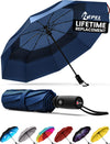 Repel Umbrella - Windproof Travel Umbrellas for Rain - Engineered to Withstand 85MPH Winds, <1lb - Lightweight, Durable, Compact, Waterproof, Auto Open Close, Fiberglass Frame