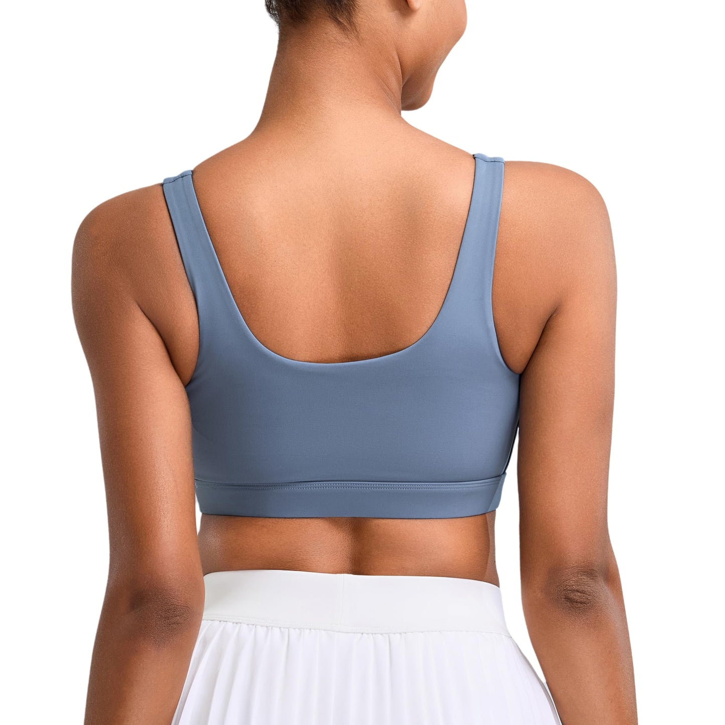 Vorcy High Impact Sports Bras for Women Running Bra Workout Bra U Back Sports Bra Scoop Neck Padded Blue