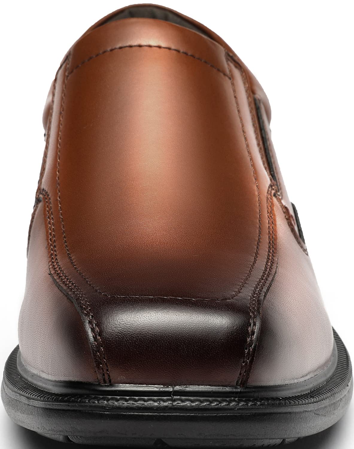 SVNKE Men's Casual Slip-on Loafers Stretch Shoes Square Toe Wedding Dress Shoes Luxury Bussiness Office Shoes Brown 10