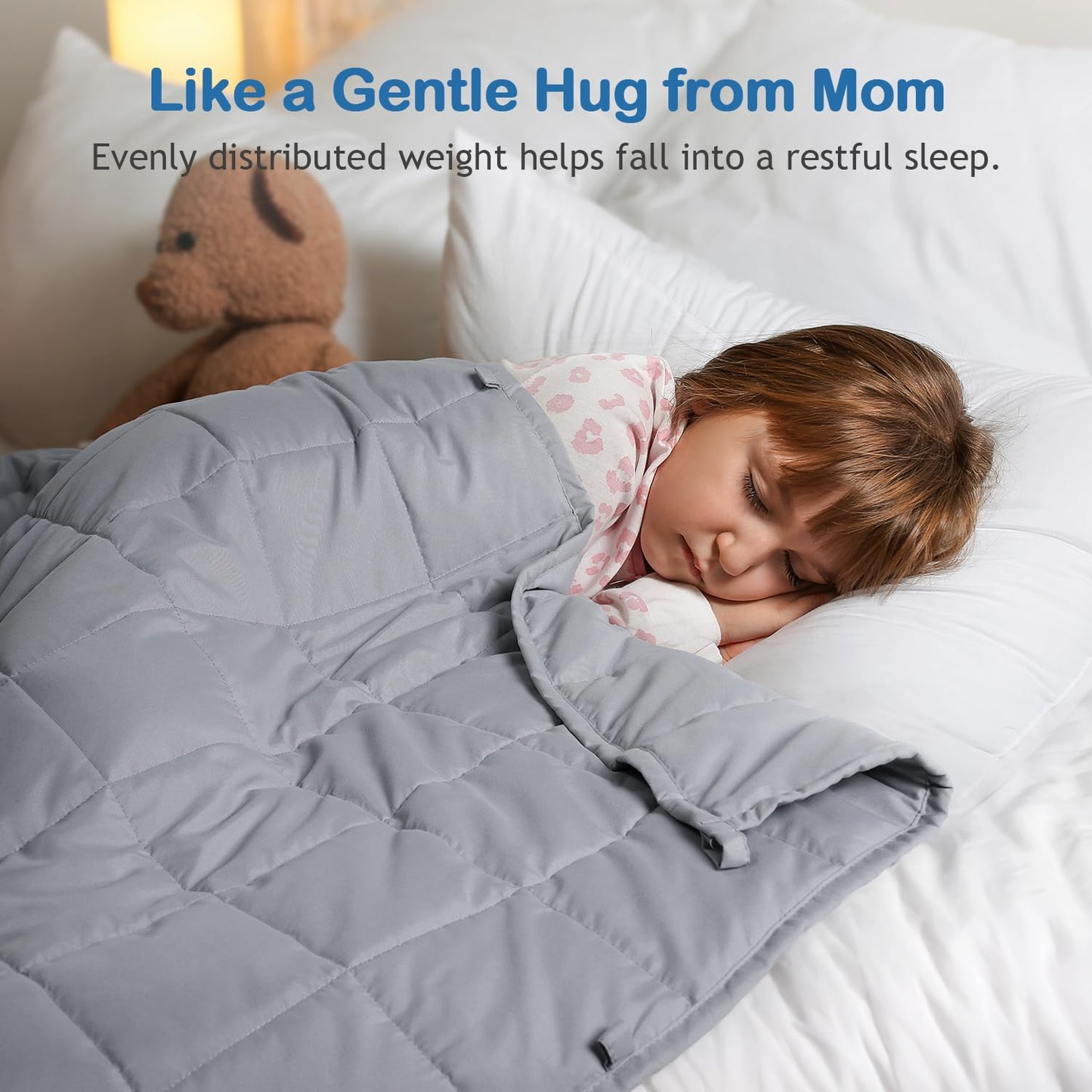 Kivik Weighted Blanket 3 lbs, Small Weighted Blanket 3 Pounds, Mini Heavy Blanket Thorw, Breathable Cooling & Warm Blankets, Machine Washable, 36x48 Inches Grey