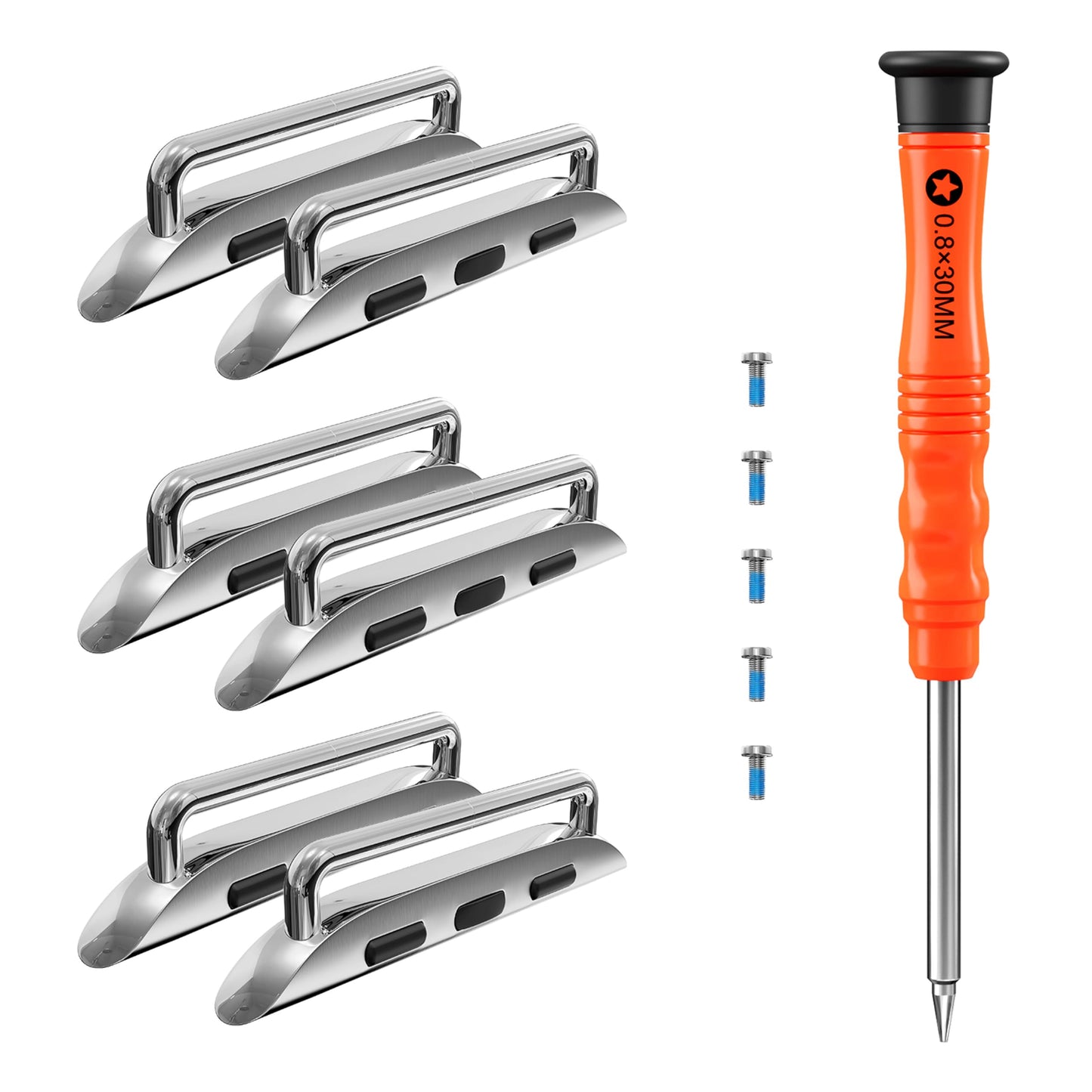 Hapysen Watch Band Connectors for Apple Watch Band Adapter, Replacement Link Attachment for iWatch Ultra (49mm) Series 10 (46 42mm) 9 8 7 (45 41mm) 6 5 4 SE (44 40mm) 3 2 1 (42 38mm) Straps 3pack