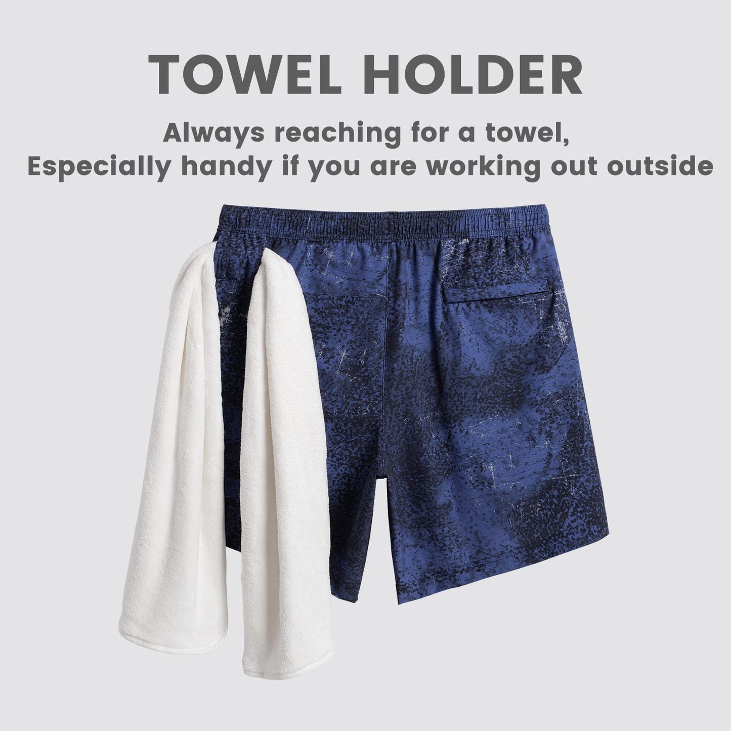 maamgic Gym Shorts for Men 7 inch Inseam with Liner Stretch 2 in 4 Workout Shorts Men Quick Dry Athletic Running Shorts Large Dark Blue