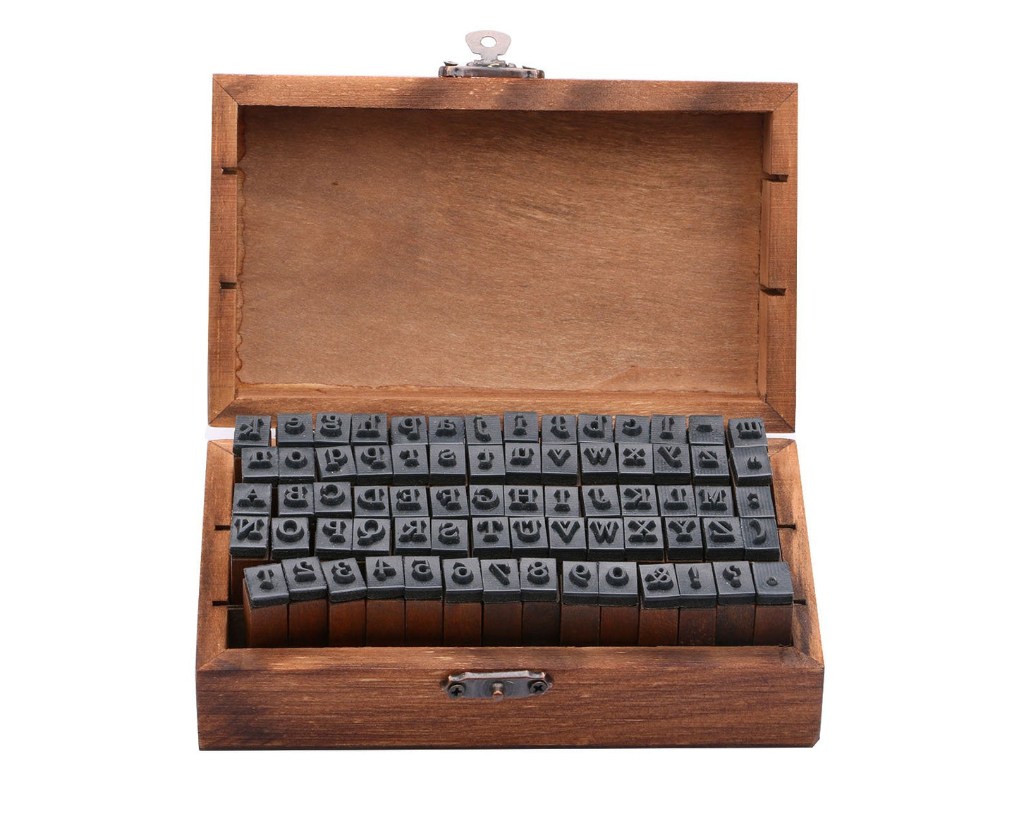 Rubber Stamp Letters Alphabets, Dedoot 70 pcs Alphabet Mini Stamps for Pottery Vintage Wooden Number and Letter Symbol for Clay Crafts, Card Making, Kids Painting